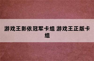 游戏王影依冠军卡组 游戏王正版卡组